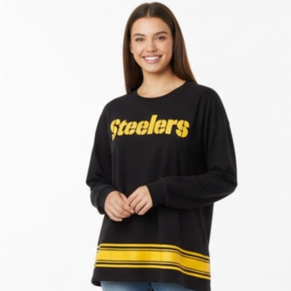 Victoria’s Secret PINK Pittsburgh Steelers long sleeve top - SZ Large - EUC
